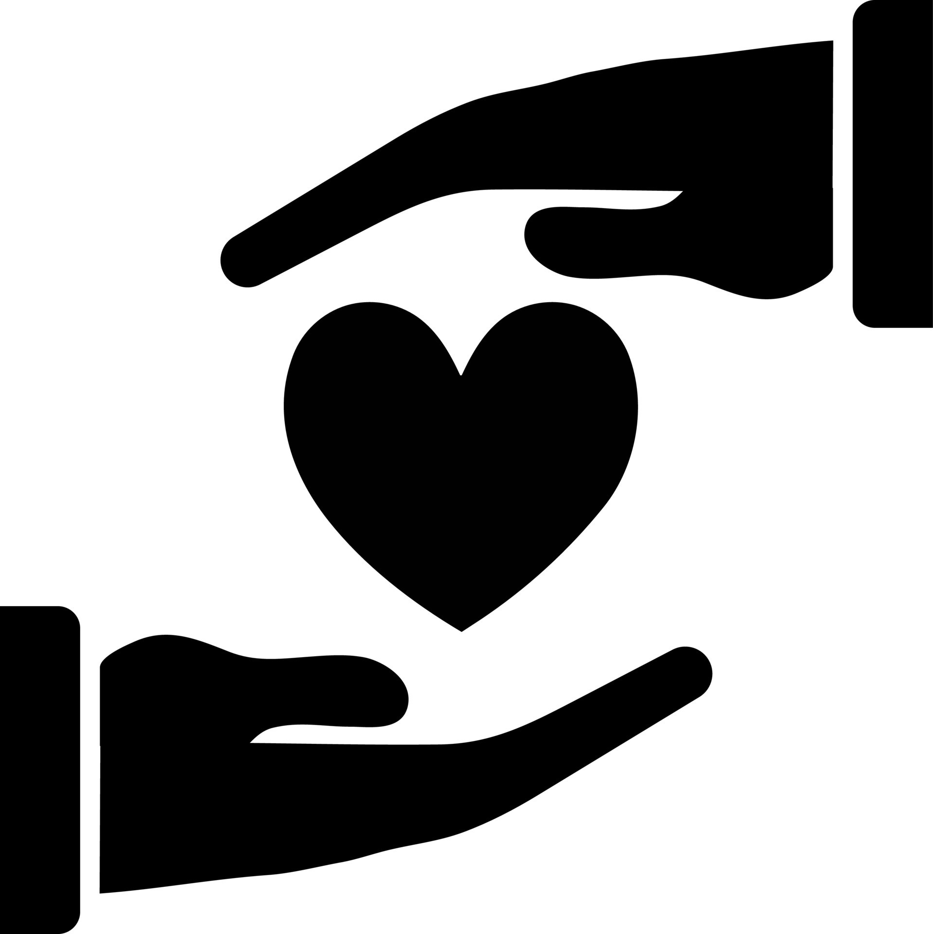 Heart with caring hand or protecting hand gesture. 24326266 Vector Art ...