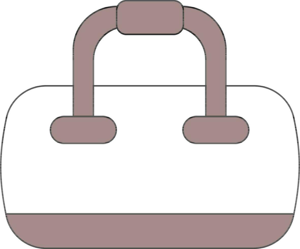 Handbag Icon In Flat Style. vector