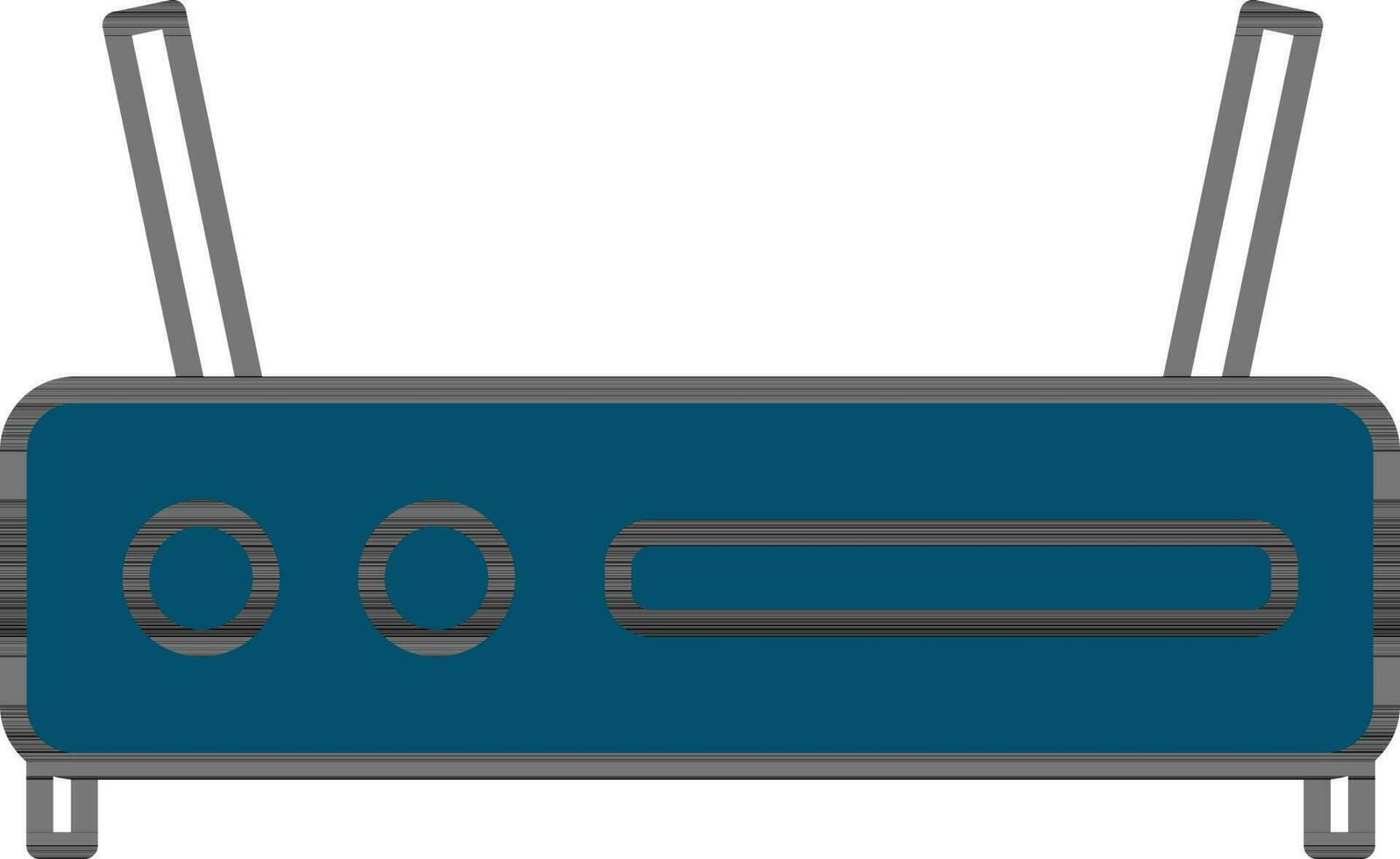 Blue Color Router Icon in Flat Style. vector