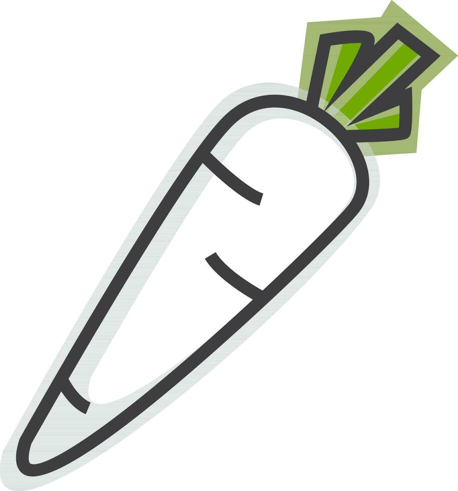 Flat illustration of radish. vector