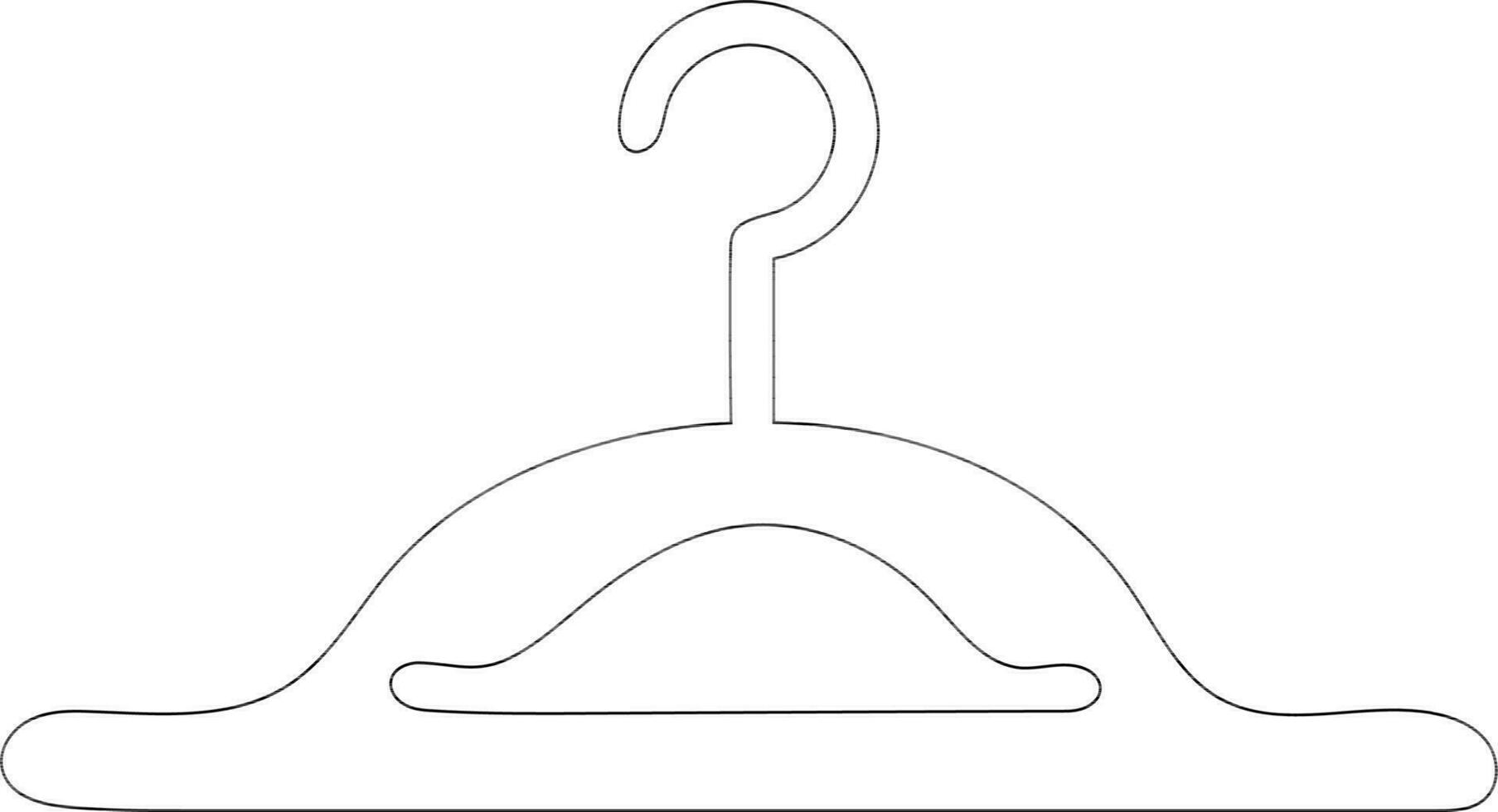 Black line art hanger in flat style. 24326408 Vector Art at Vecteezy