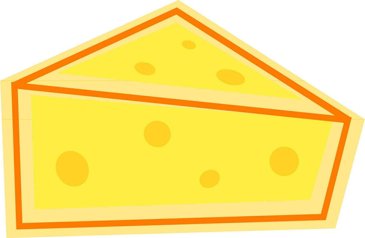 Vector illustration of yellow cheese.