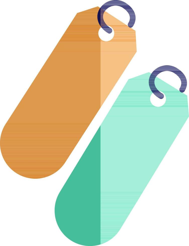 Flat style blank tags. vector