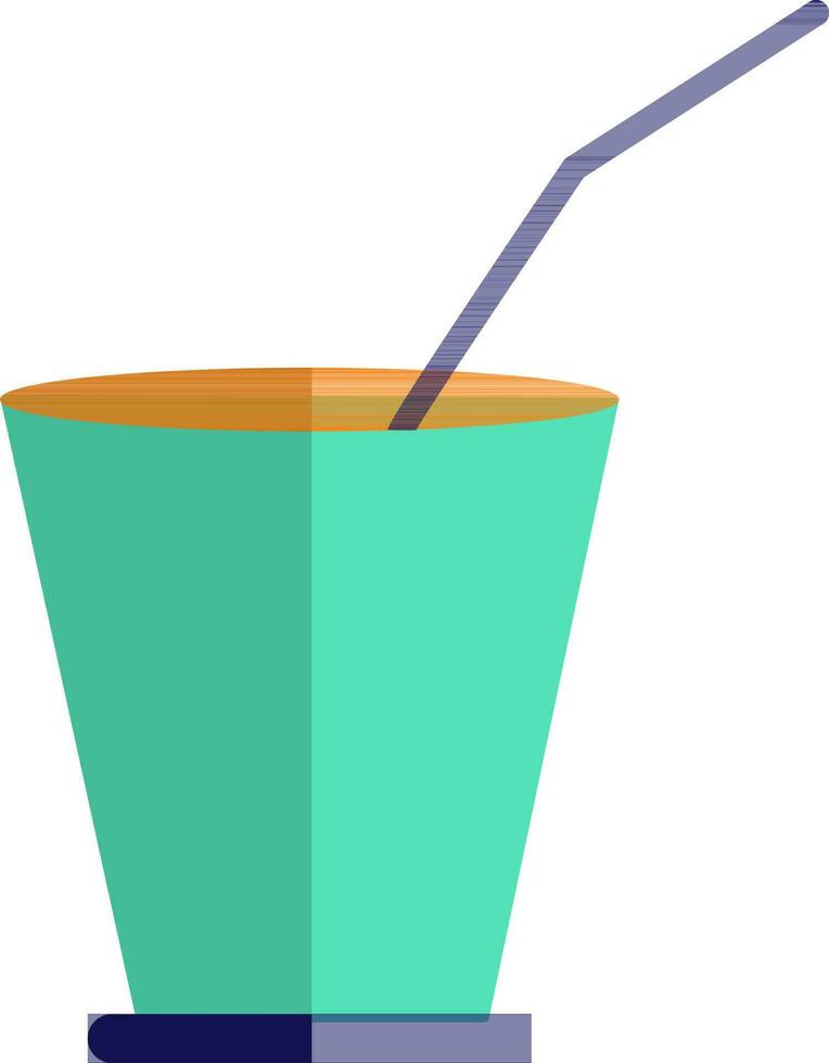 Pepsi cup with straw in flat style. vector