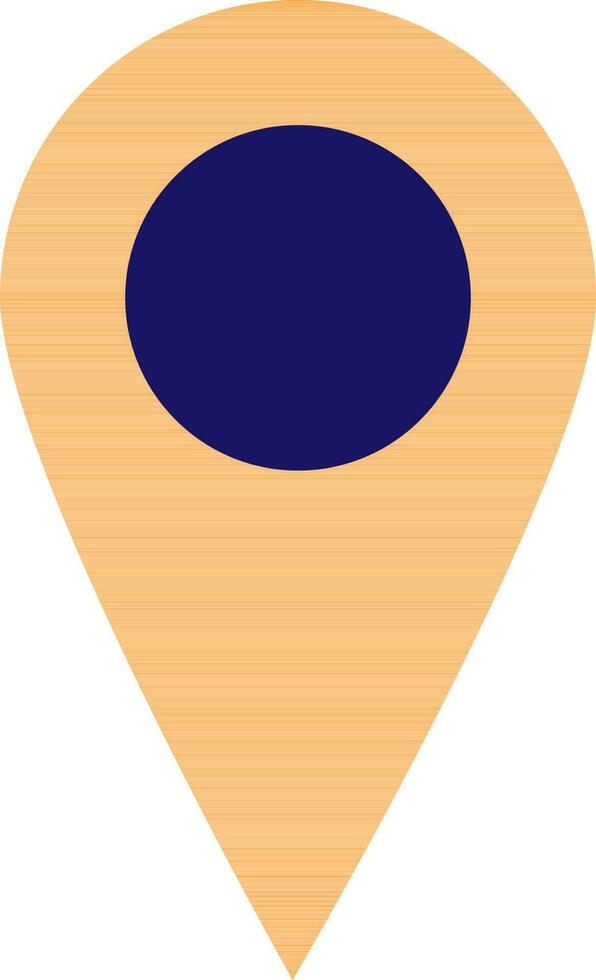 Blue and orange map pointer. vector
