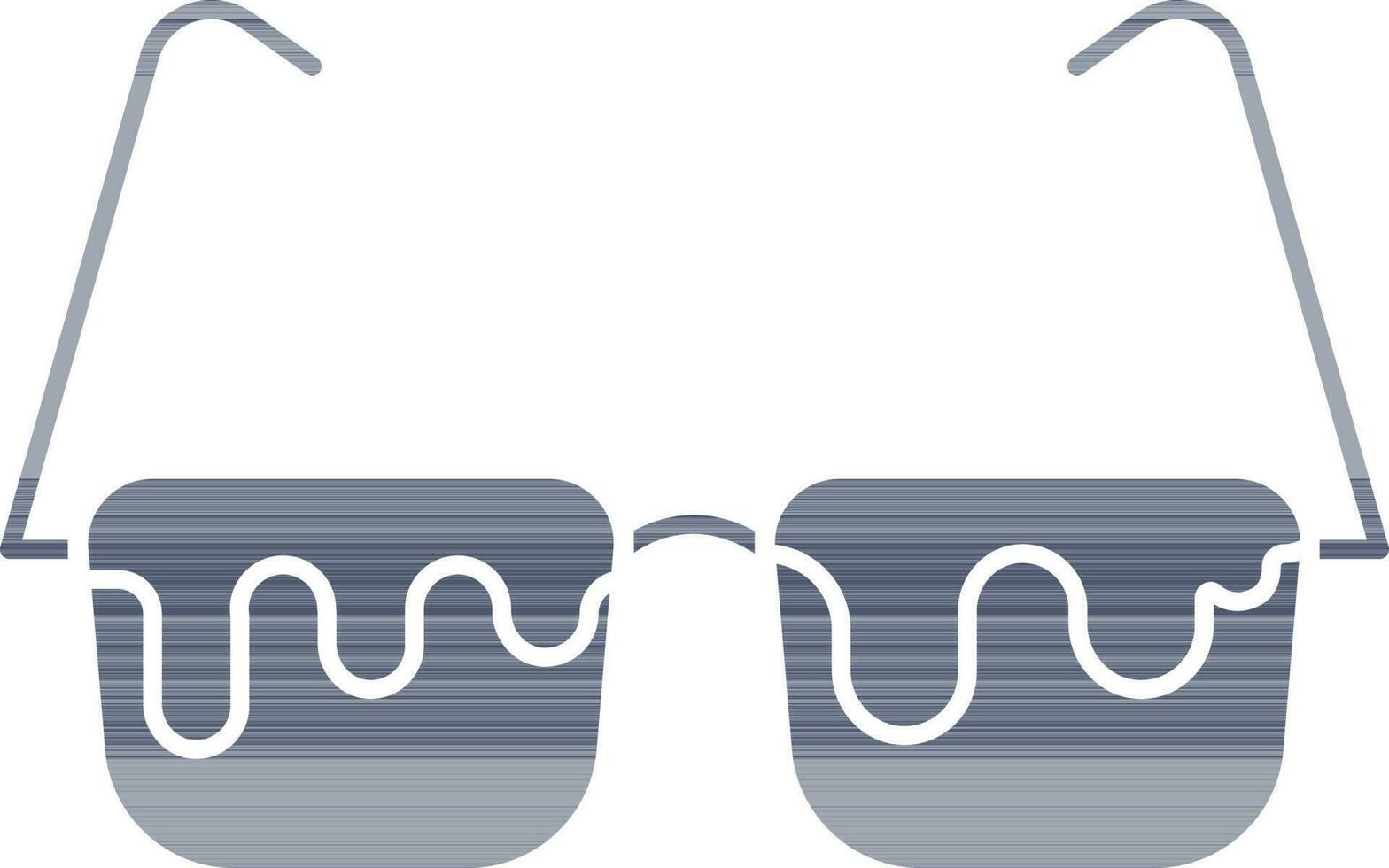Illustration Of Eyeglasses Icon In Blue And White Color. vector