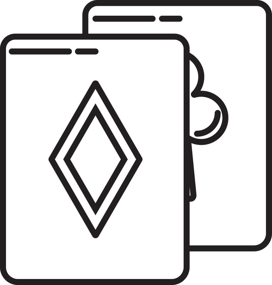 Flat style playing cards icon. vector