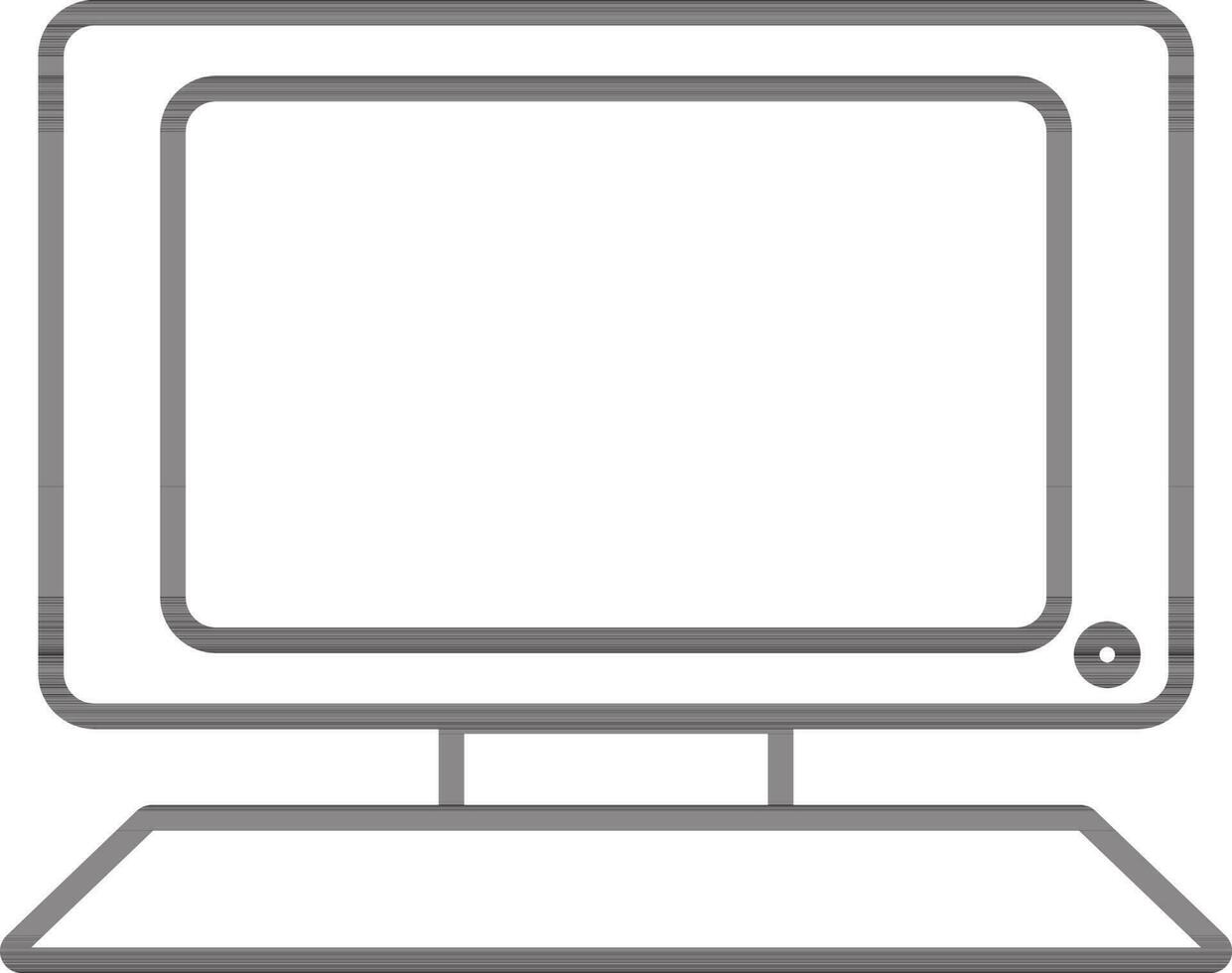 Flat style computer screen icon. vector