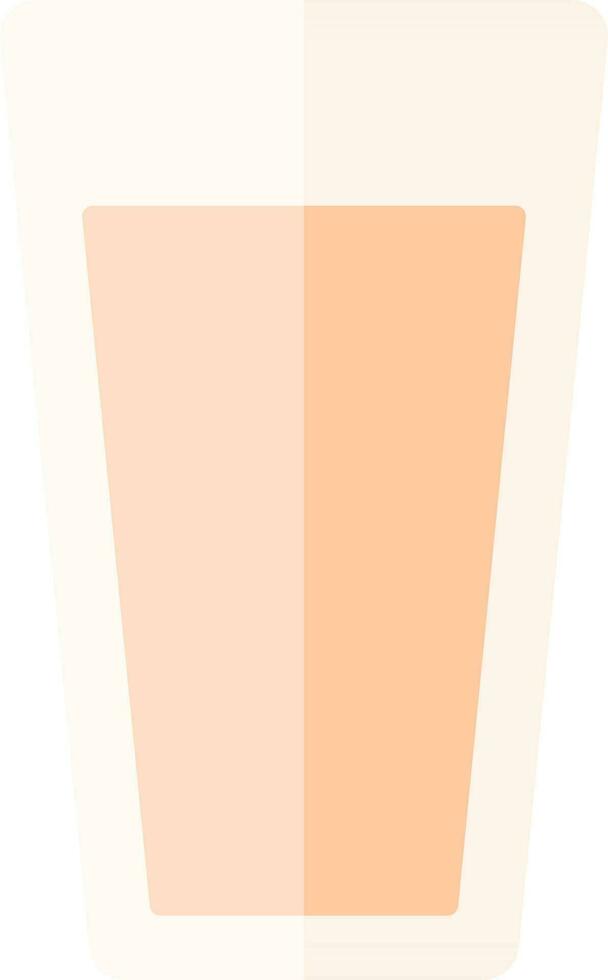 Illustration Of Drink Glass Icon In Orange Color. vector