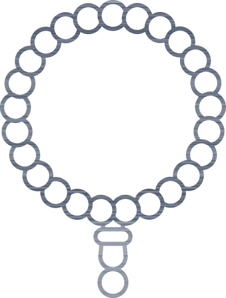 Beads Garland Icon Or Symbol In Thin Line. vector