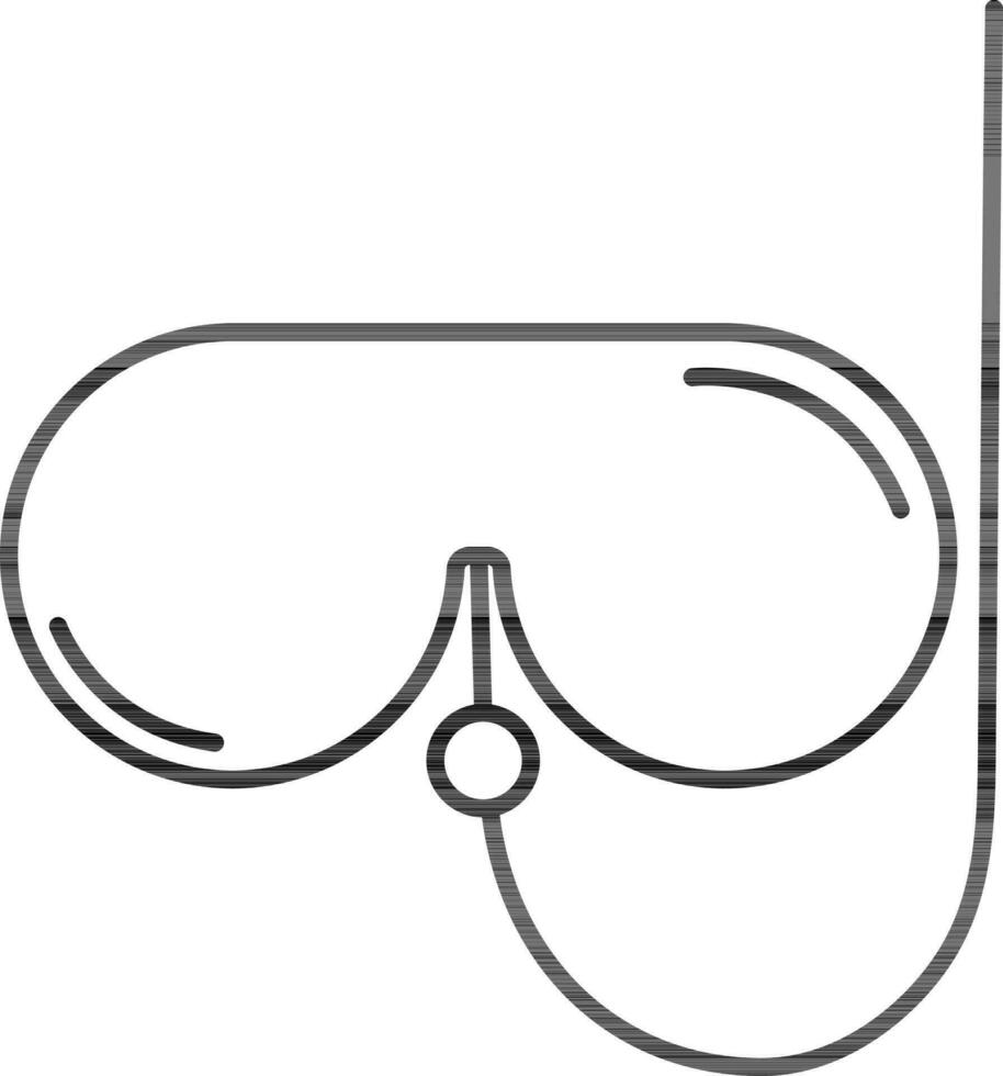 Flat illustration of Scuba Diving Mask. vector