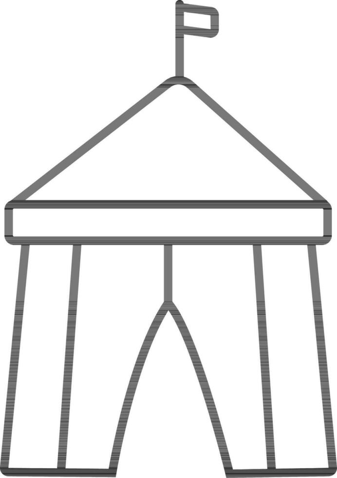 Flat illustration of Circus Tent. vector