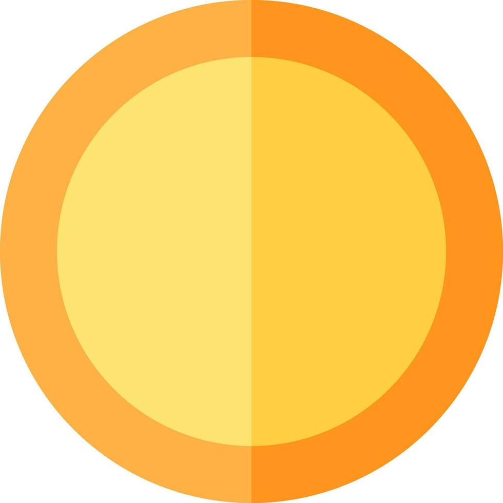 Illustration Of Plate Icon Or Symbol In Yellow Color. vector