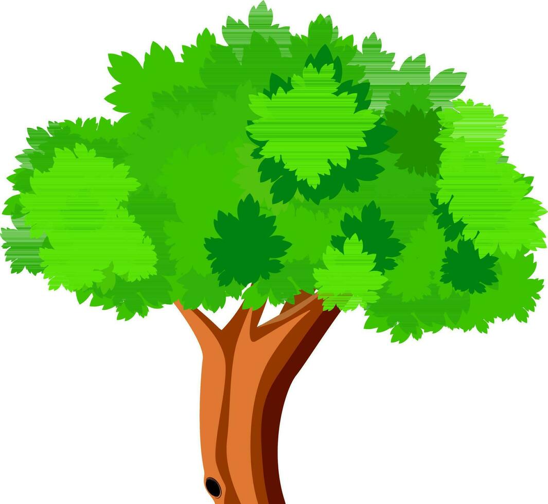 Illustration of a green tree. vector