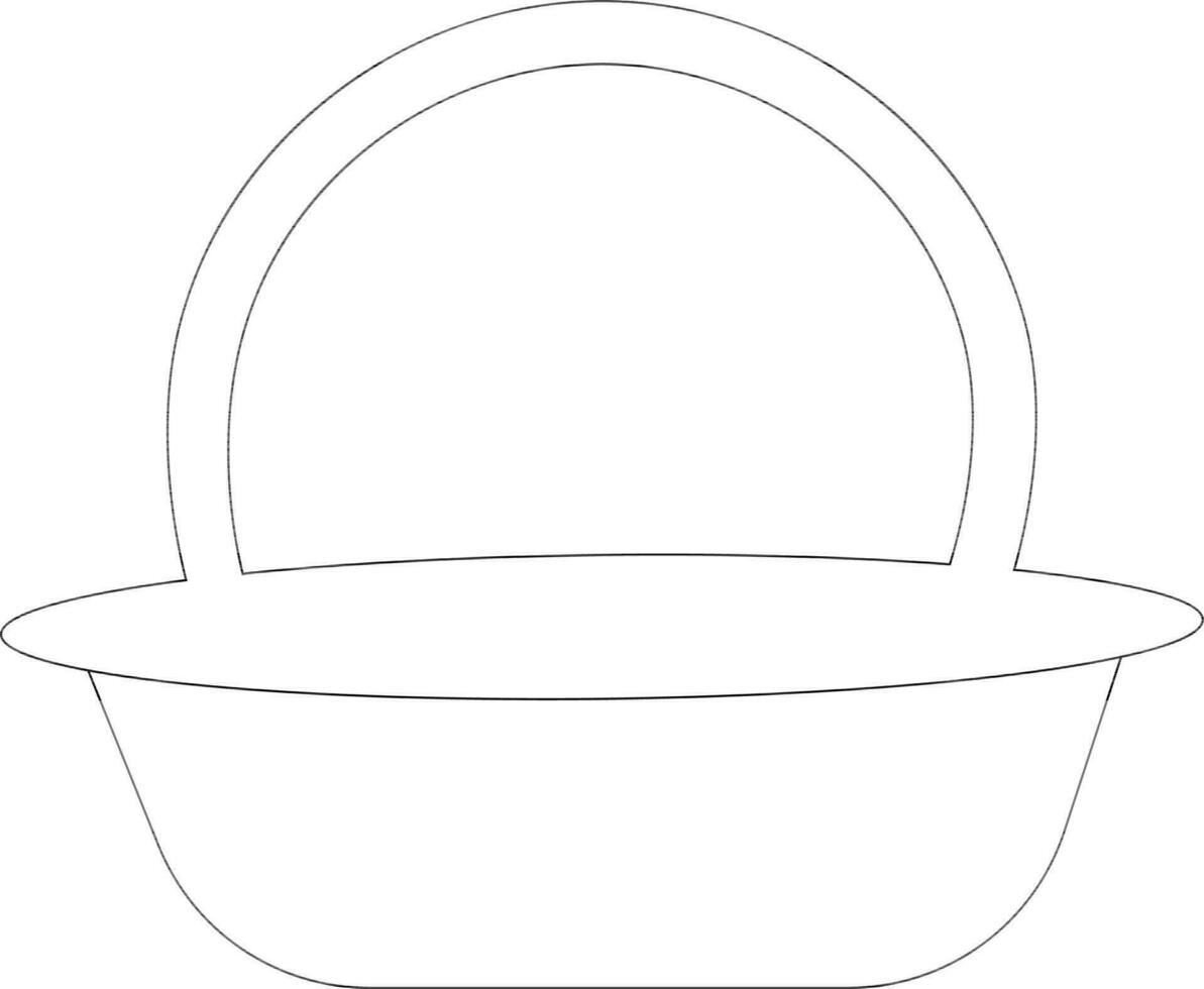 Illustration of a shopping basket. vector