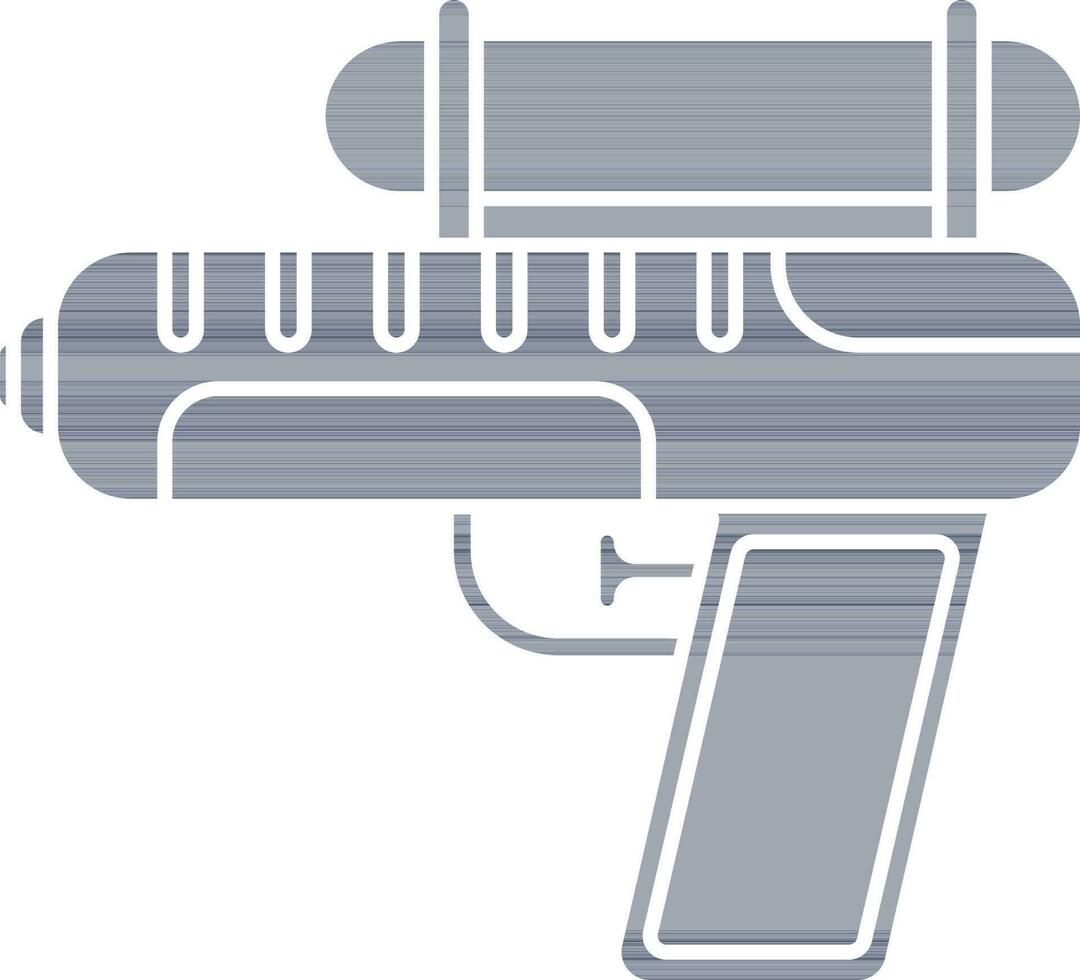 Illustration Of Water Gun Icon In Blue And White Color. vector