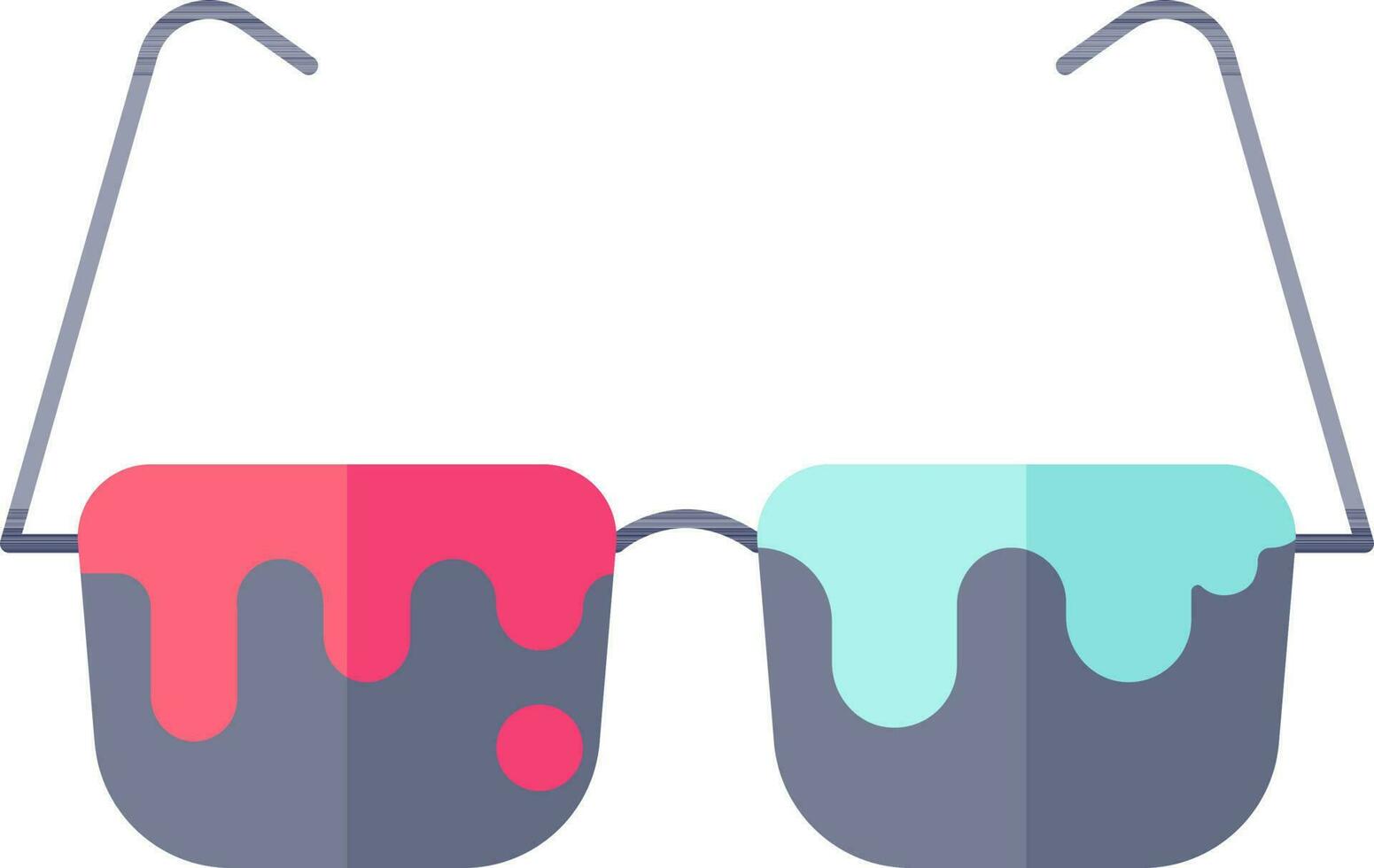 Colorful Illustration Of Eyeglasses Icon In Flat Style. vector