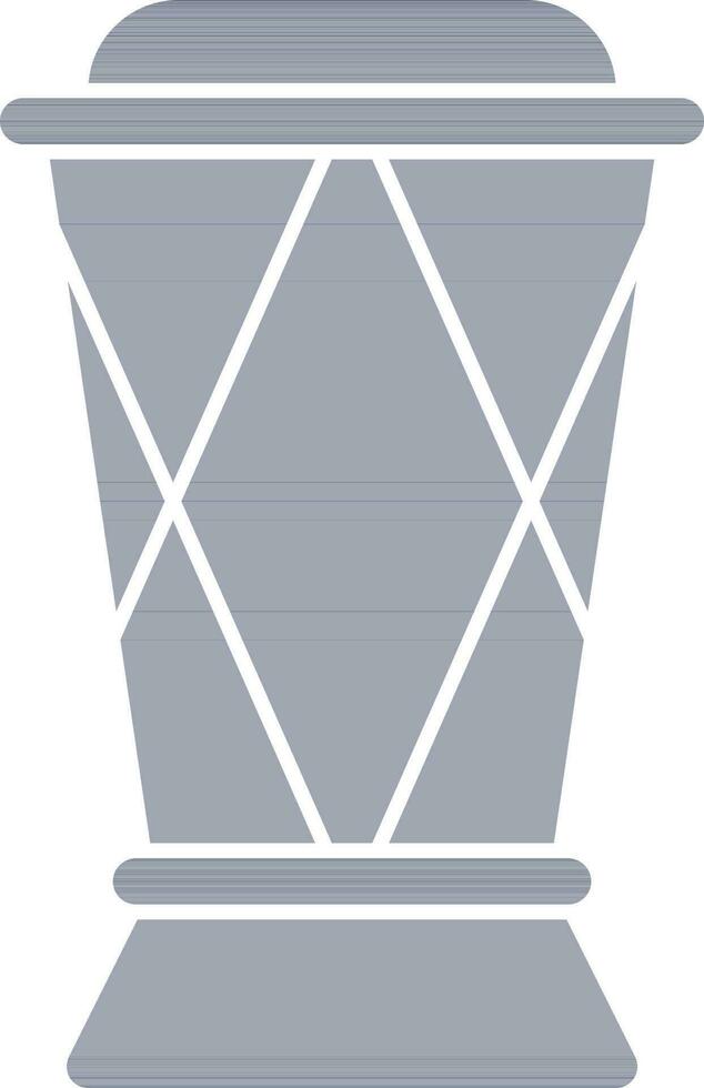 Blue And White Drum Icon Or Symbol. vector