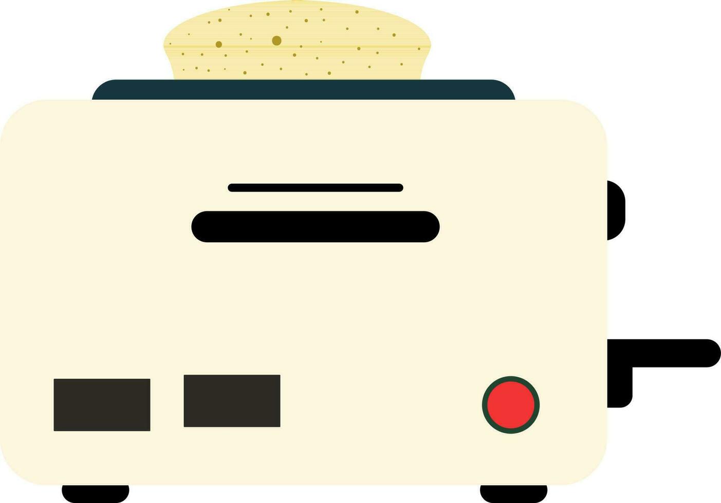 Toaster with toasted bread. vector