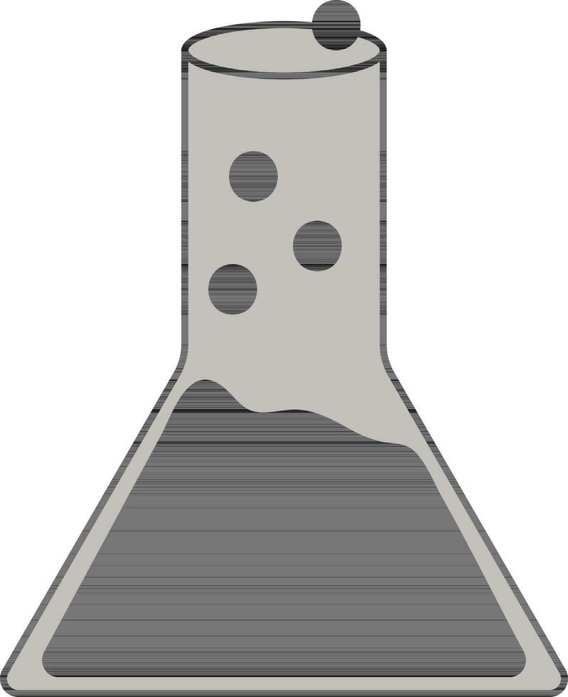 Flat Style Liquid in Erlenmeyer Flask Icon. vector