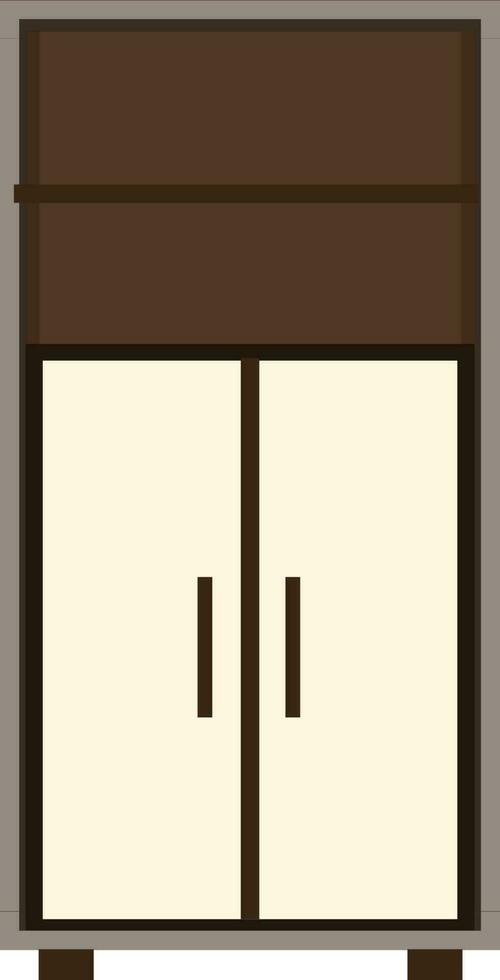 Flat illustration of wardrobe icon. vector