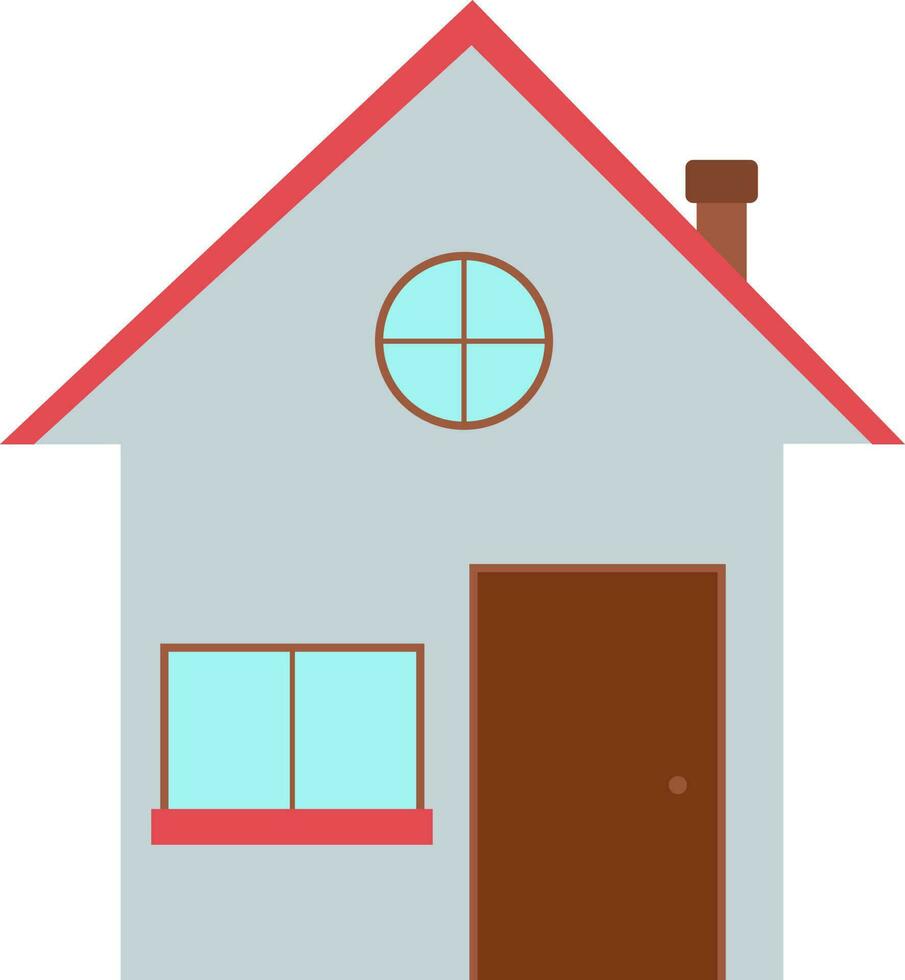 Flat illustration of colorful house icon. vector