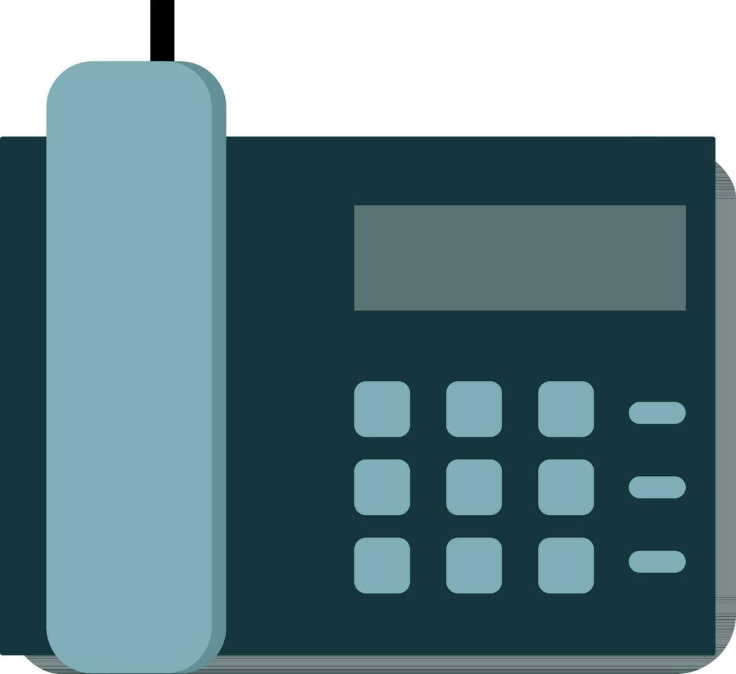 ilustración de azul teléfono icono. vector