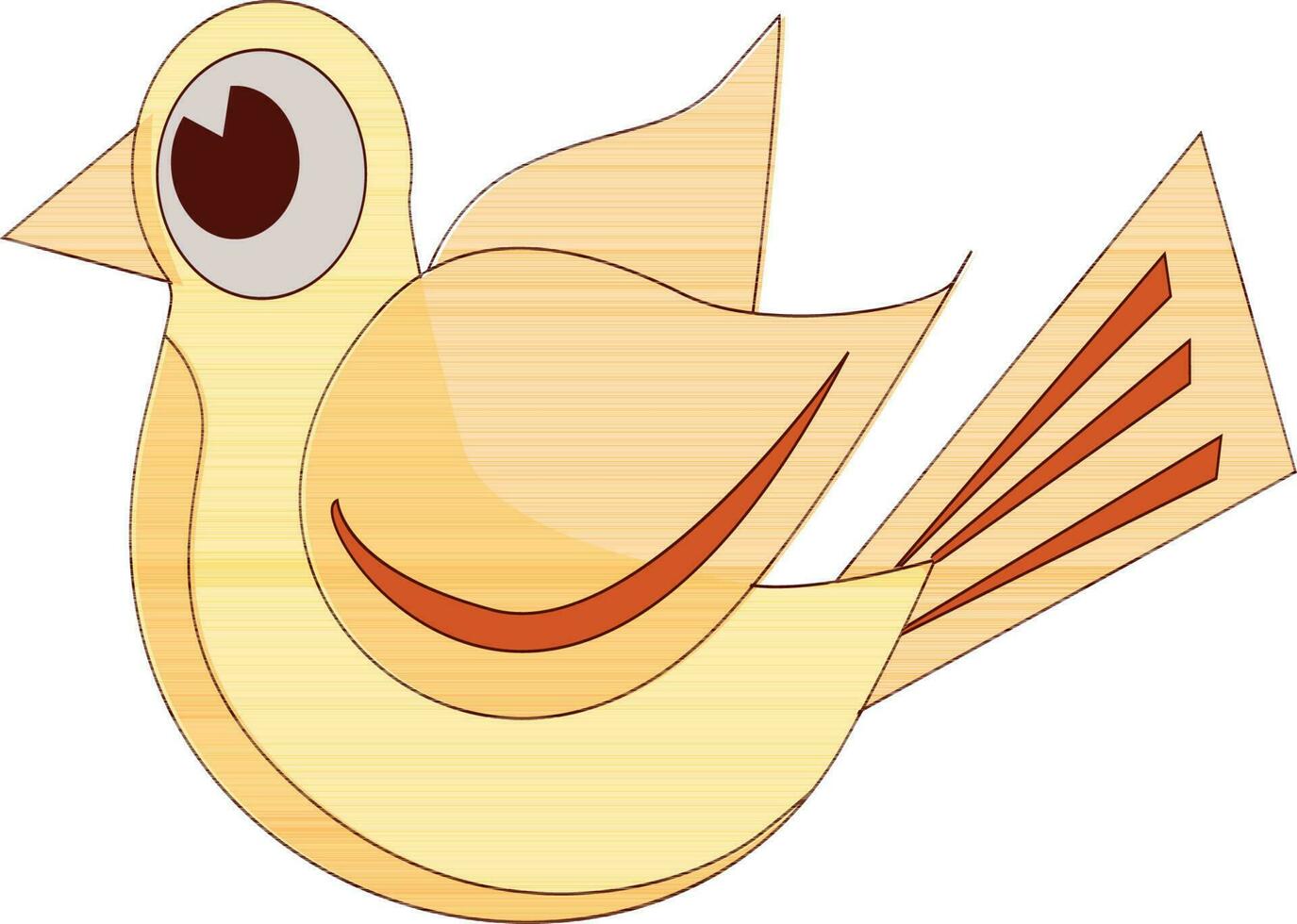 Illustration of a cute cartoon bird. vector