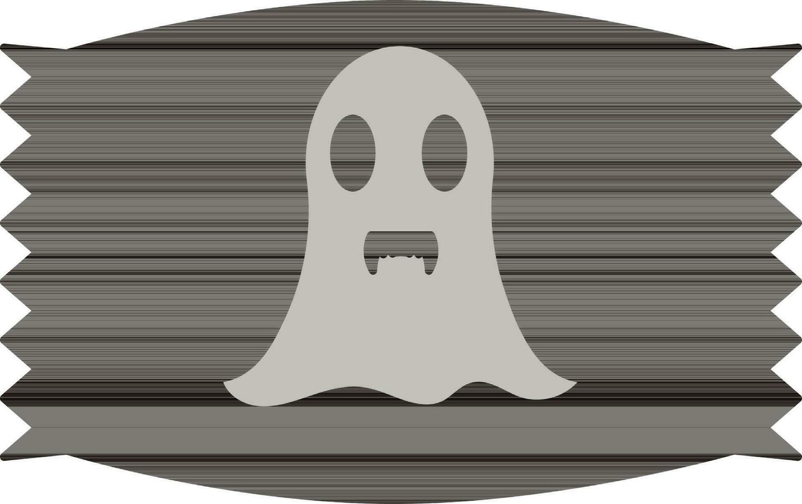 Ghost Pillow Icon in Grey and Black Color. vector