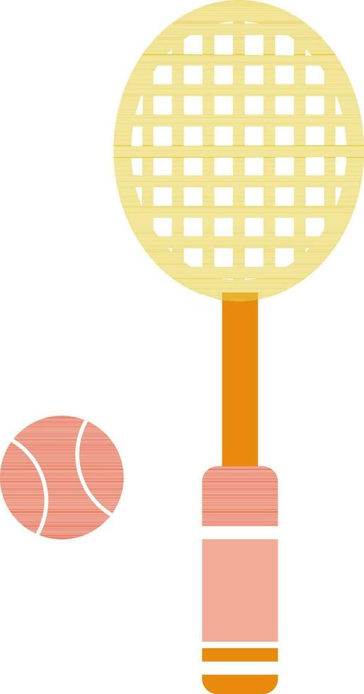 Tennis Racquet with ball or Sport icon. vector