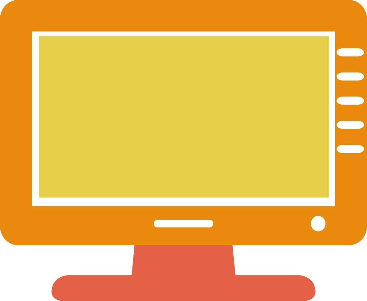 Colorful flat icon of Desktop. vector