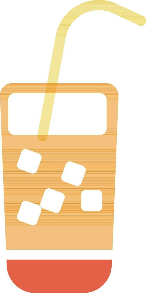 Chilled Beverage icon with in yellow and red color. vector
