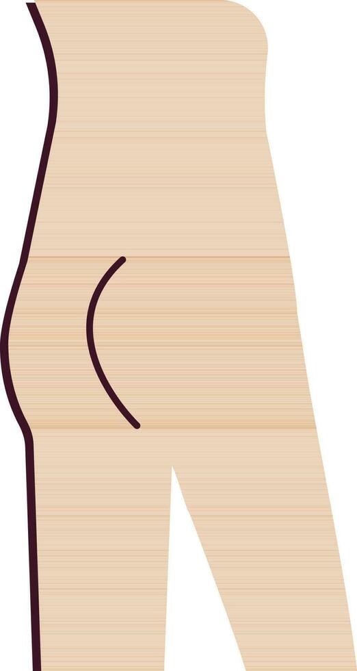 Illustration of human back icon. vector