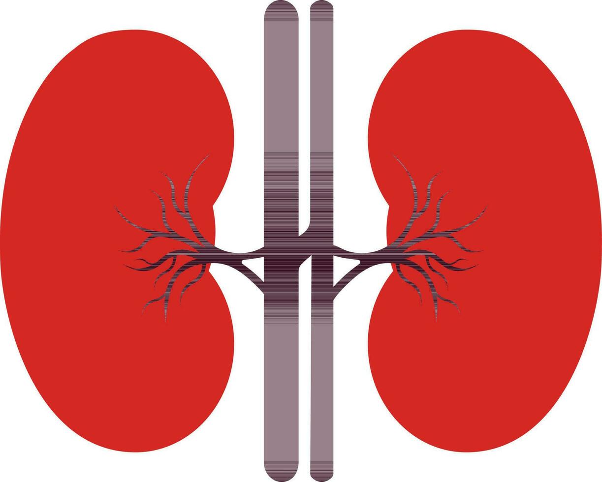 Lungs icon inside human body in illustration. vector