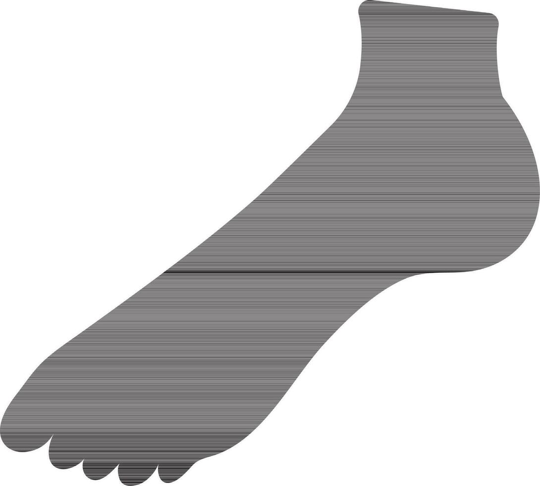 Silhouette style of feet icon of body part. vector