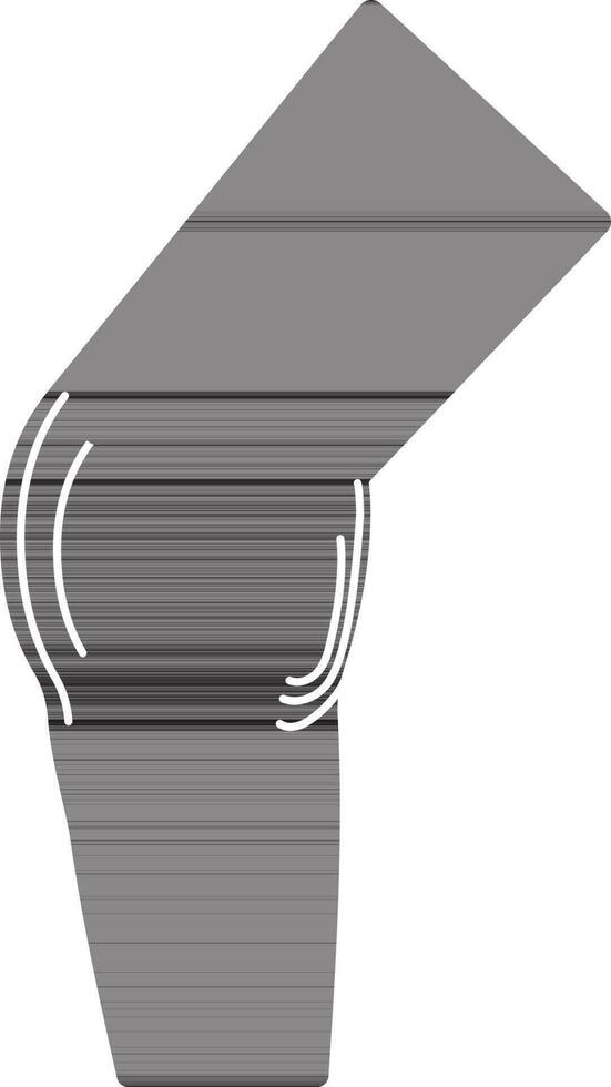 Glyph style of knee icon of body part. vector