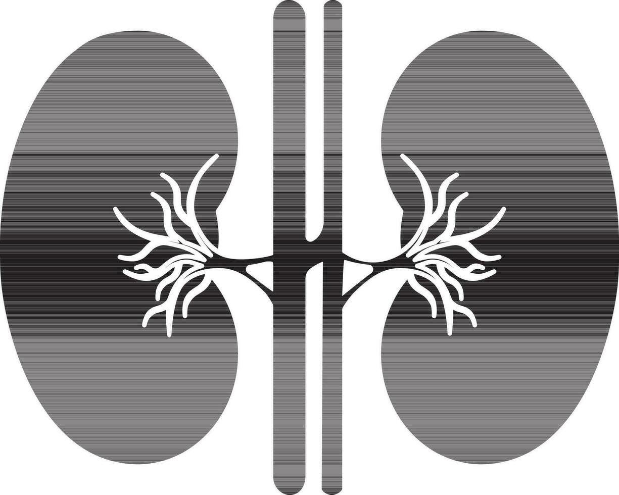 Lungs icon inside human body in black. vector