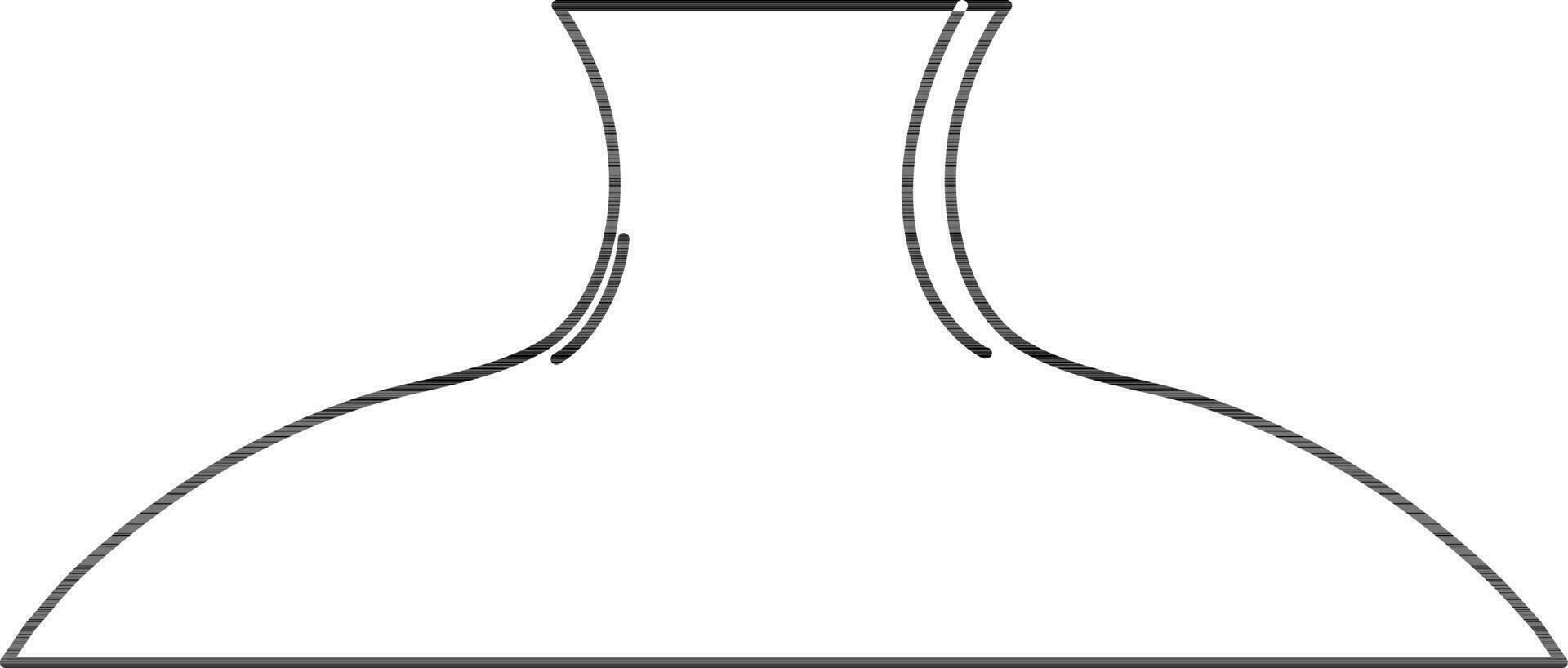 Neck icon of body part in stroke style. vector