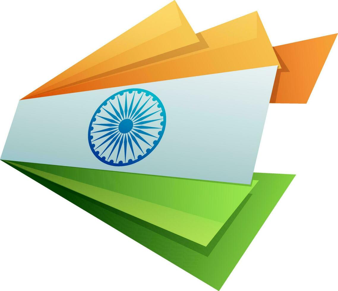 Creative Indian National Flag design. vector