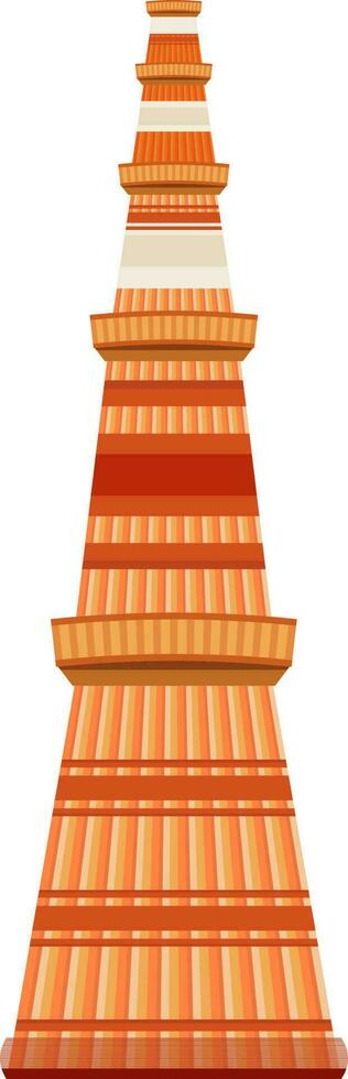 Qutub Minar tower in New Delhi. vector