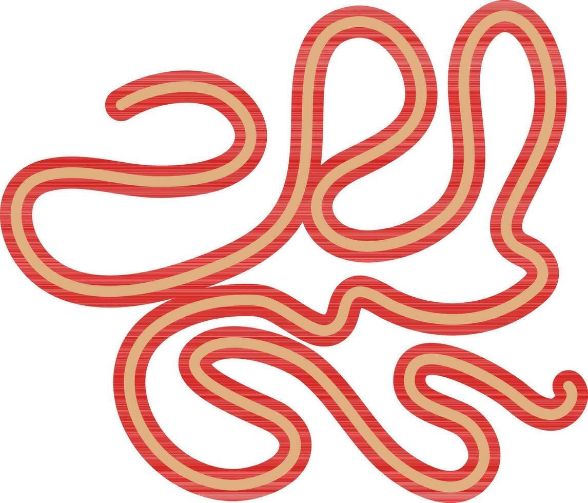 símbolo de pequeño intestino en aislado. vector