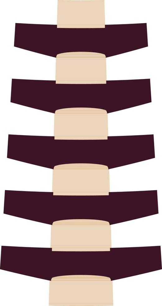 Illustration of spine icon of body part. vector