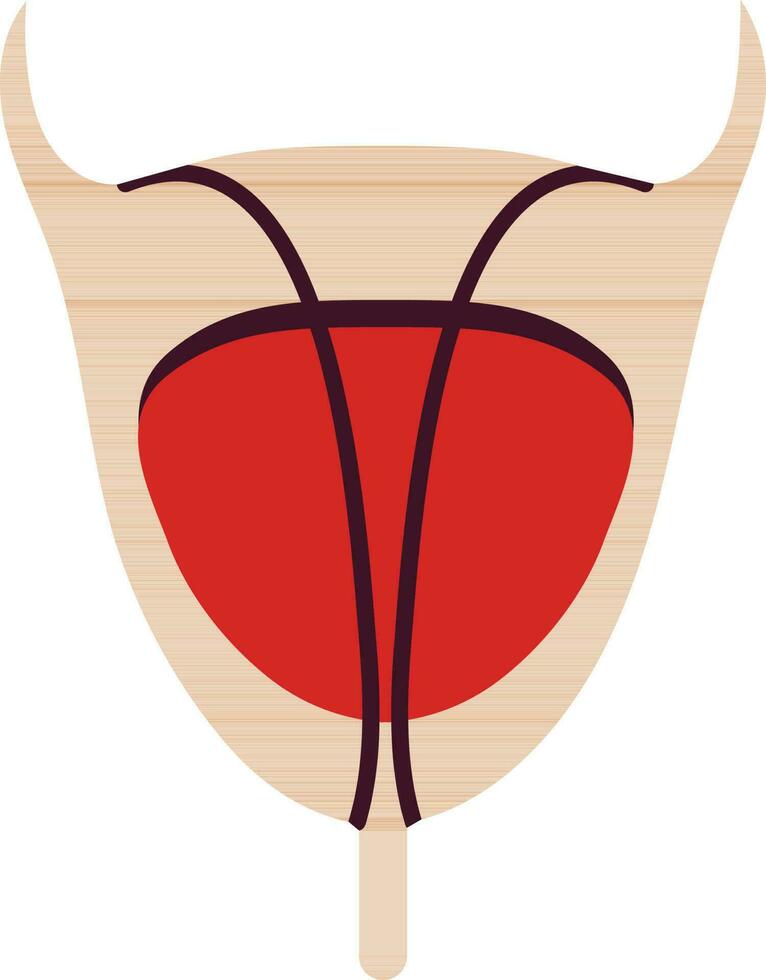 Human bladder icon in color style. vector