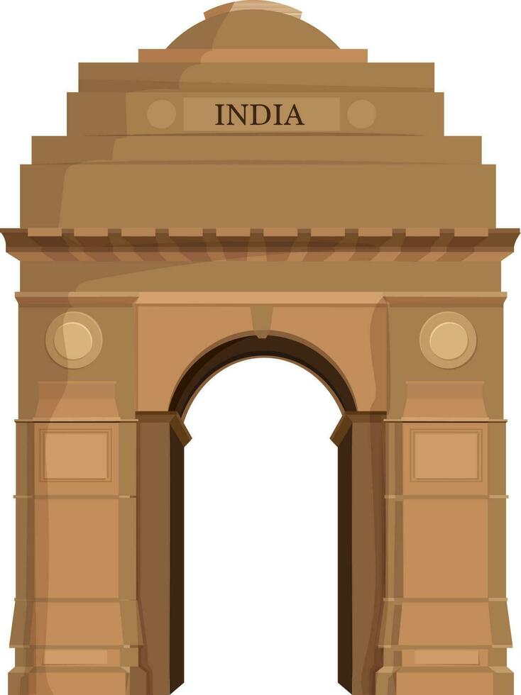 India Gate in New Delhi. vector