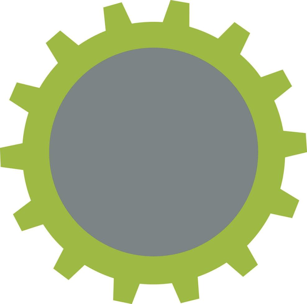 Flat style illustration of a cogwheel. vector