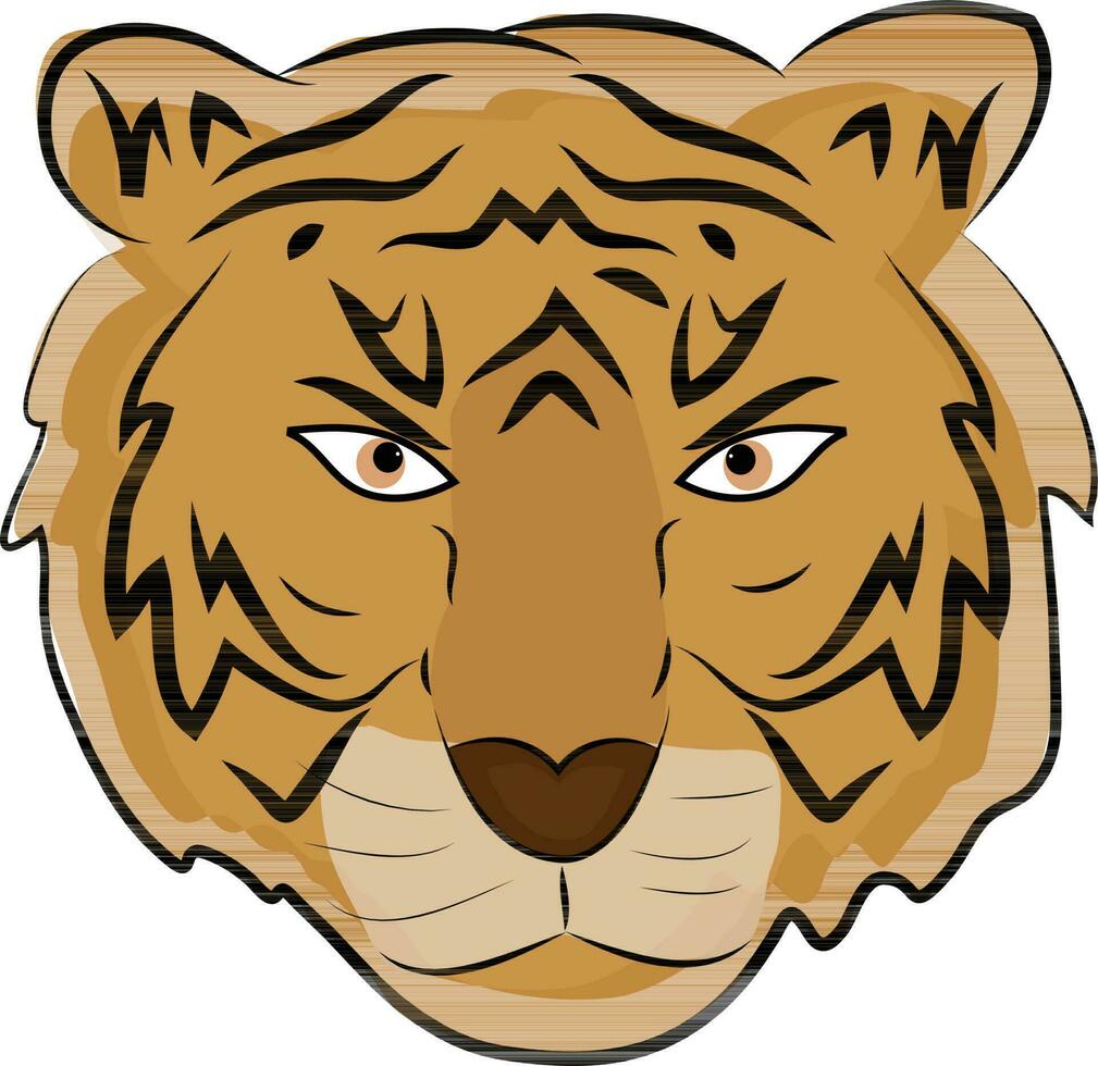 Illustration of tiger face. vector