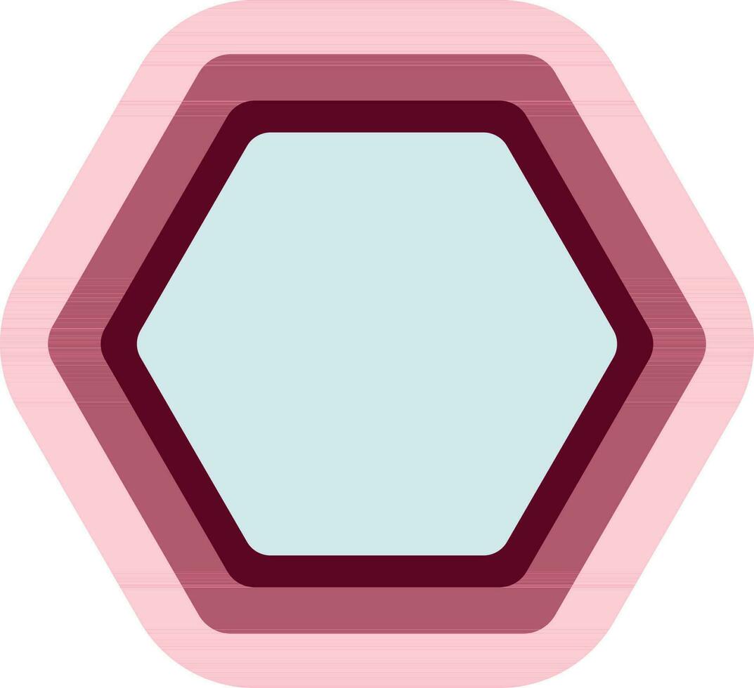 Flat illustration of a hexagonal infographic element. vector