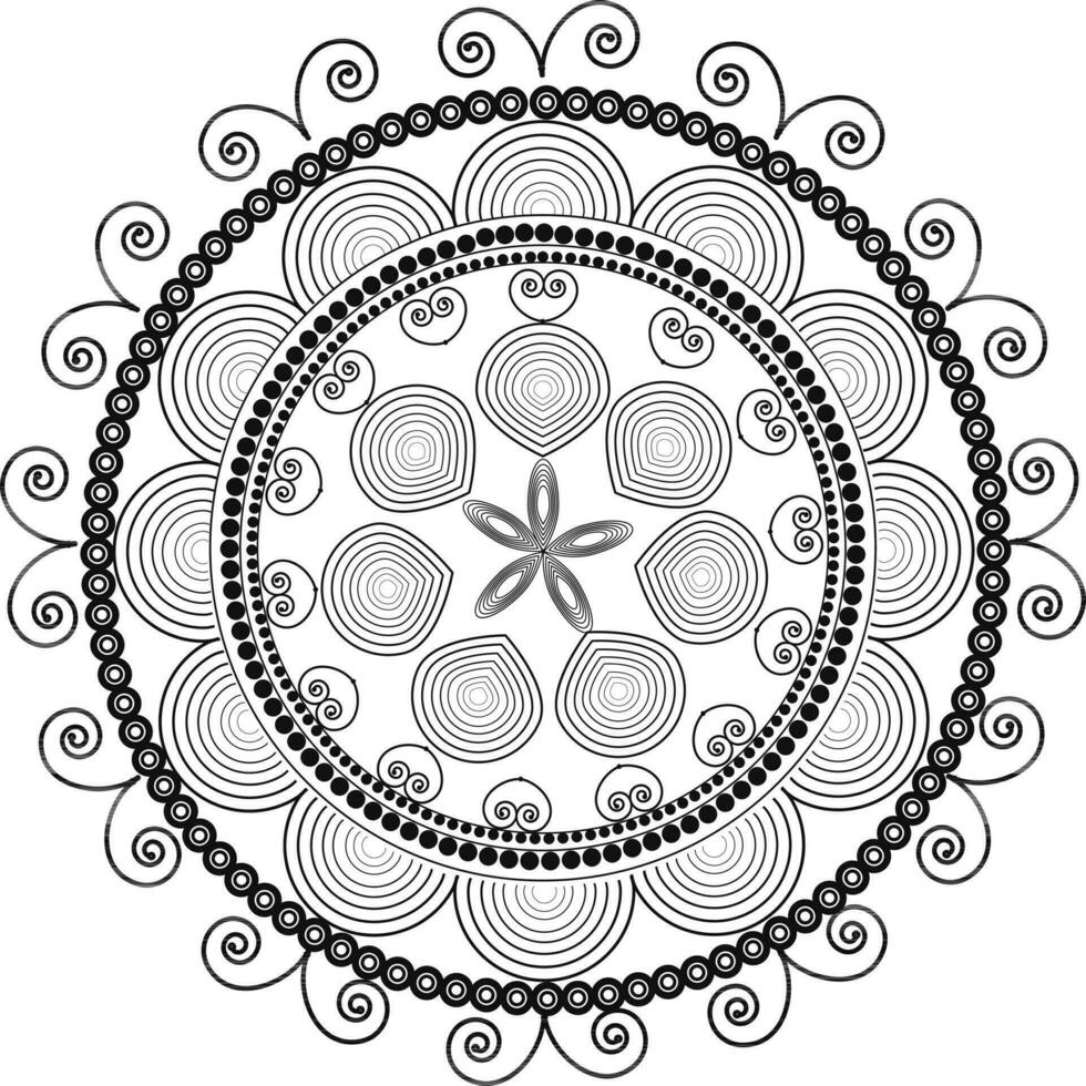 Floral mandala design, vector illustration.