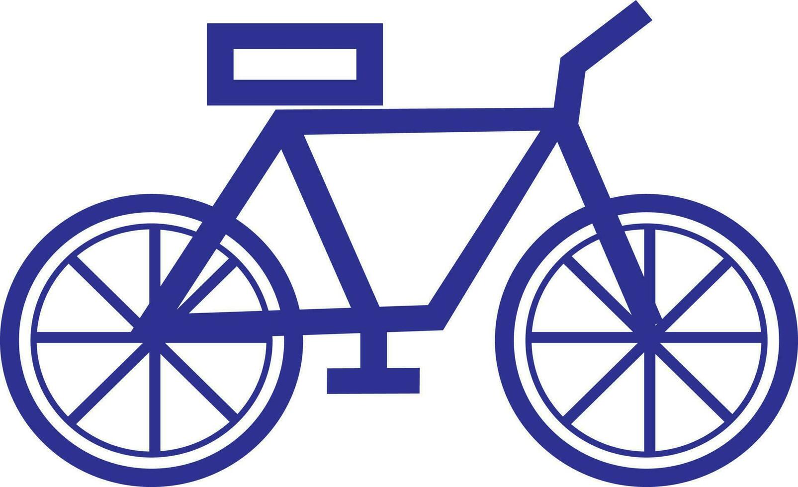 plano estilo icono de un bicicleta. vector