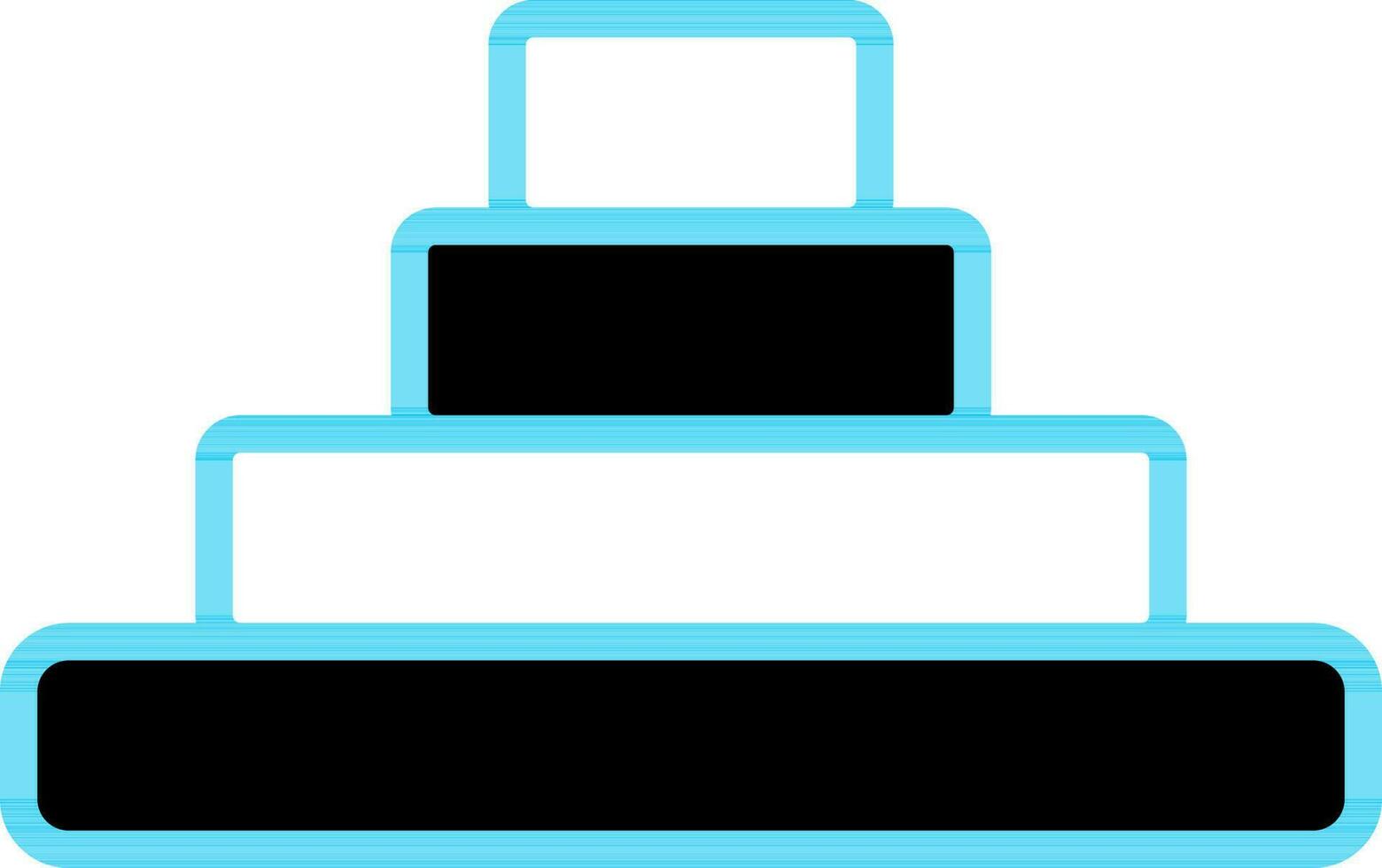 Funnel Chart Icon In Black And White Color. vector